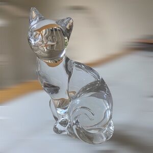 Lenox Clear Crystal Cat Sculpture